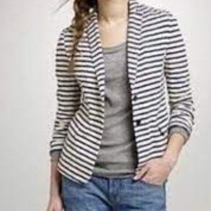 J. Crew Blazer Blue Stripe Nautical Maritime $138 Small